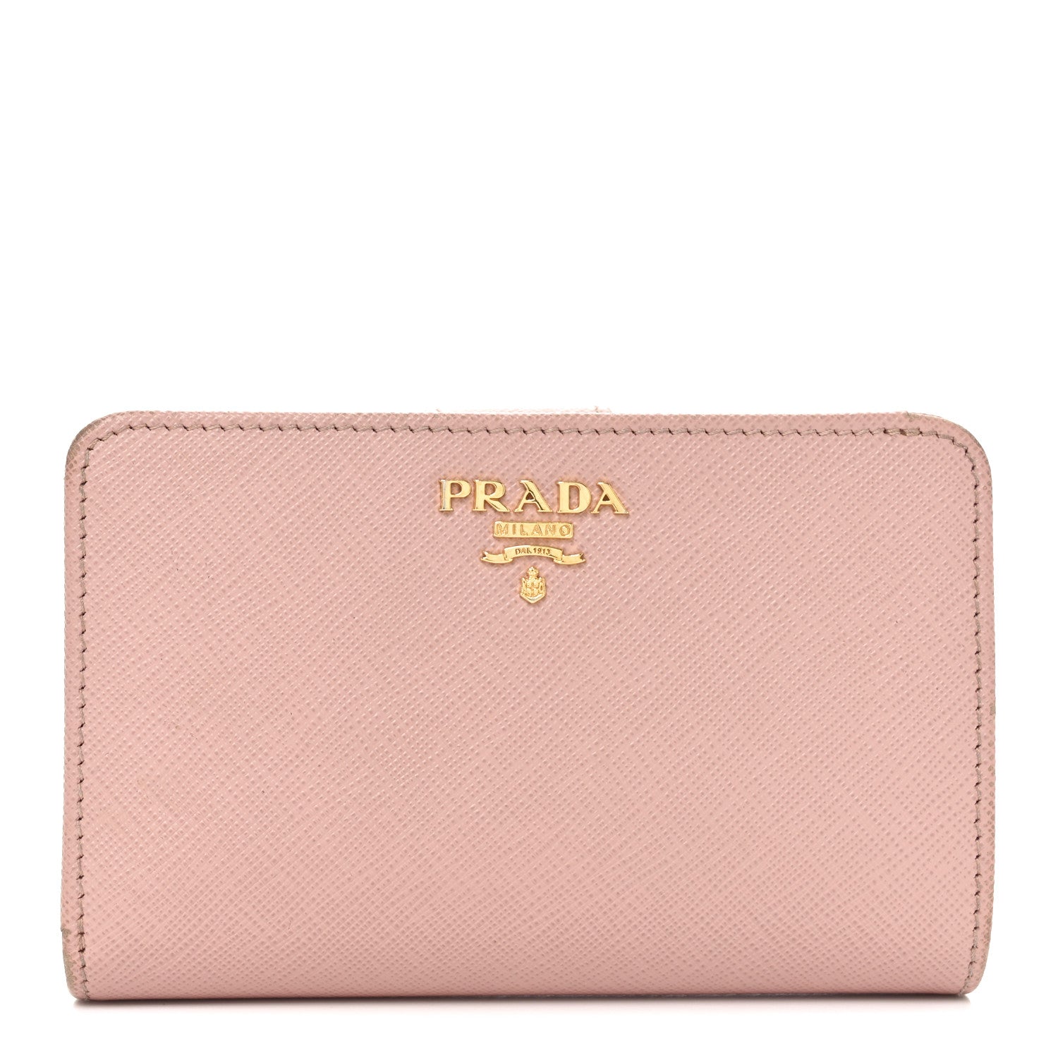 Prada Saffiano Metal Compact Wallet Orchidea 1 of 9
