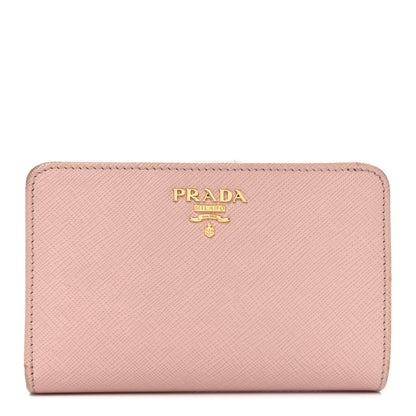 Prada Saffiano Metal Compact Wallet Orchidea 1 of 9
