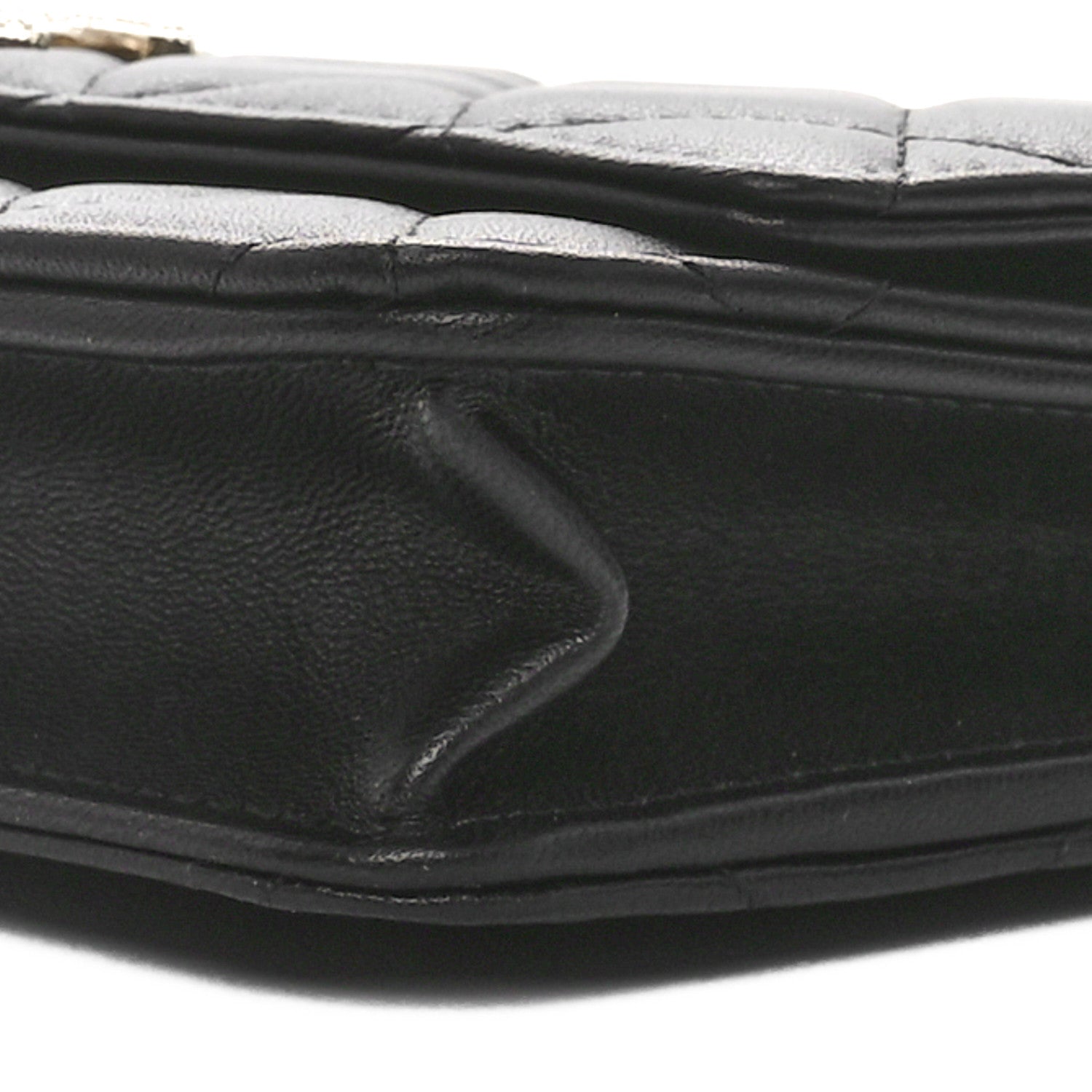 Chanel Lambskin Pearl Strass Quilted CC Wallet on Chain WOC Black 11 of 12