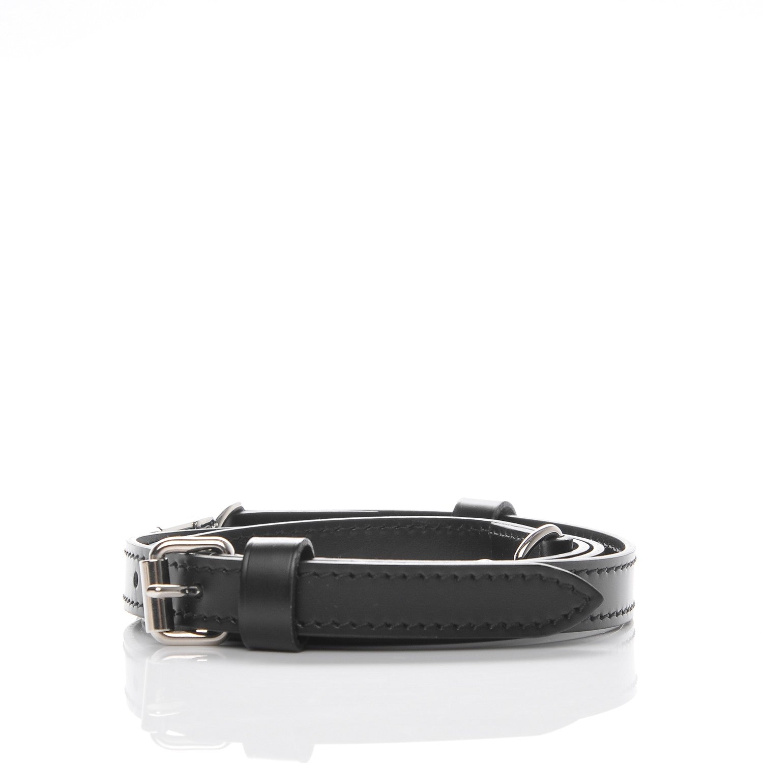 Louis Vuitton Calfskin 16mm Adjustable Shoulder Strap Black 3 of 4
