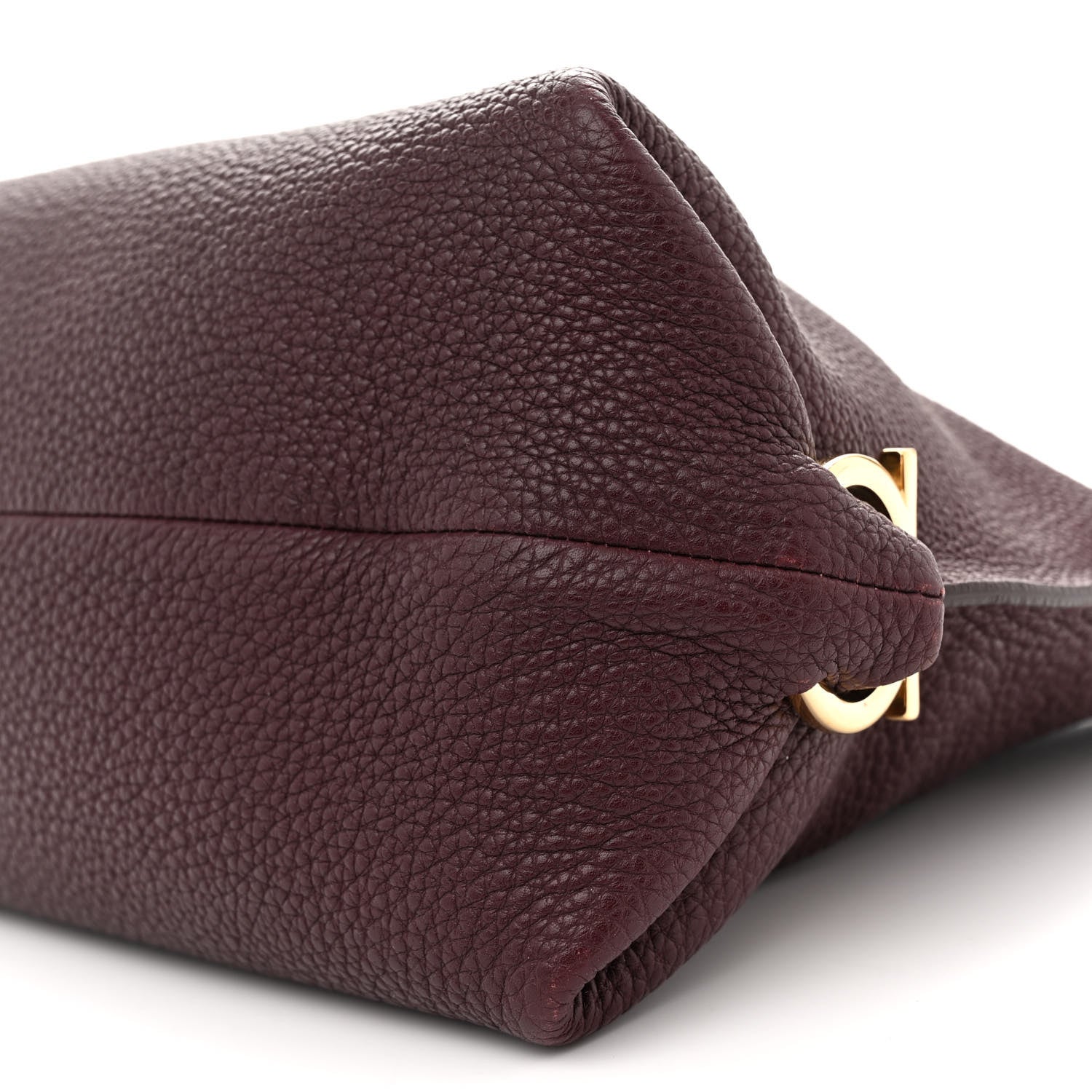 Salvatore Ferragamo Calfskin Fanisa Gancini Hobo Plum 10 of 14