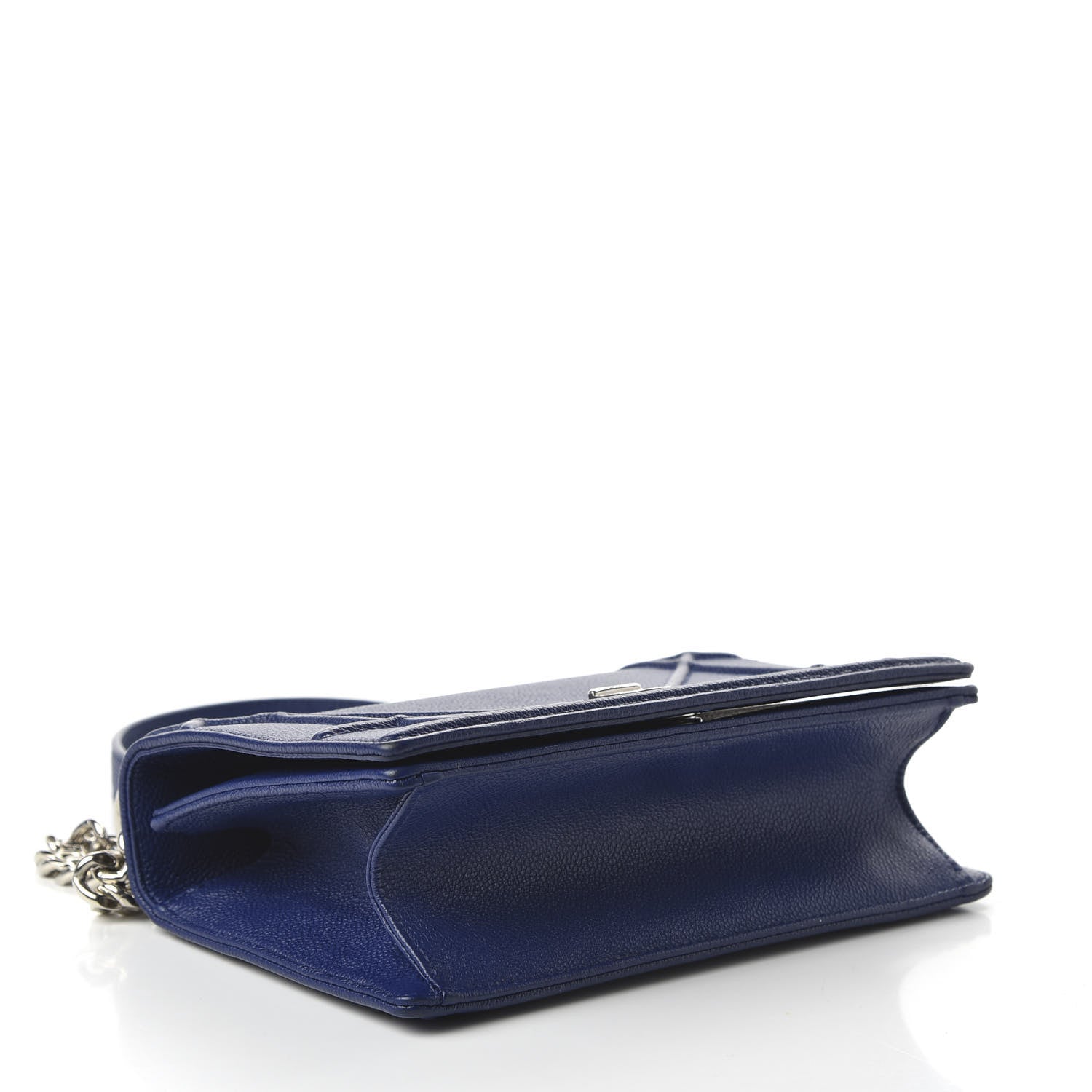 Christian Dior Grained Calfskin Small Diorama Flap Bag Bleu De Minuit 4 of 10
