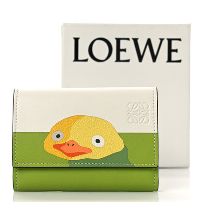 Loewe X SPIRITED AWAY Calfskin Otori-Sama Small Vertical Wallet Soft White Lemon Zest 9 of 9