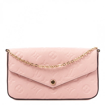 Louis Vuitton Empreinte Pochette Felicie Chain Wallet Rose Poudre 1 of 9