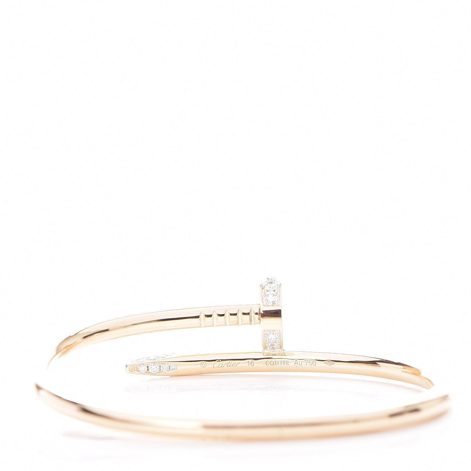 Cartier 18K Yellow Gold Diamond Juste Un Clou Bracelet 16 3 of 5
