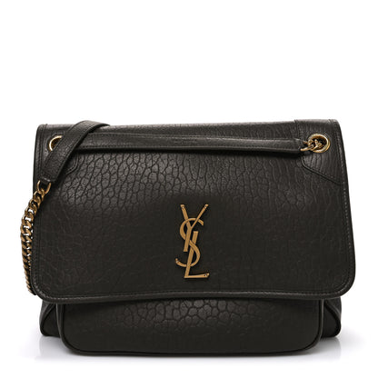 Saint Laurent Grained Lambskin Monogram Large Niki Chain Satchel Light Musk 1 of 10