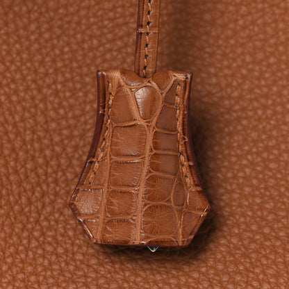 Hermes Togo Matte Alligator Birkin Touch 25 Gold 33 of 35