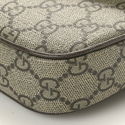 Gucci GG Supreme Monogram Textured Dollar Calfskin Web Mini Ophidia Envelope Shoulder Bag Beige Ebony 9 of 9