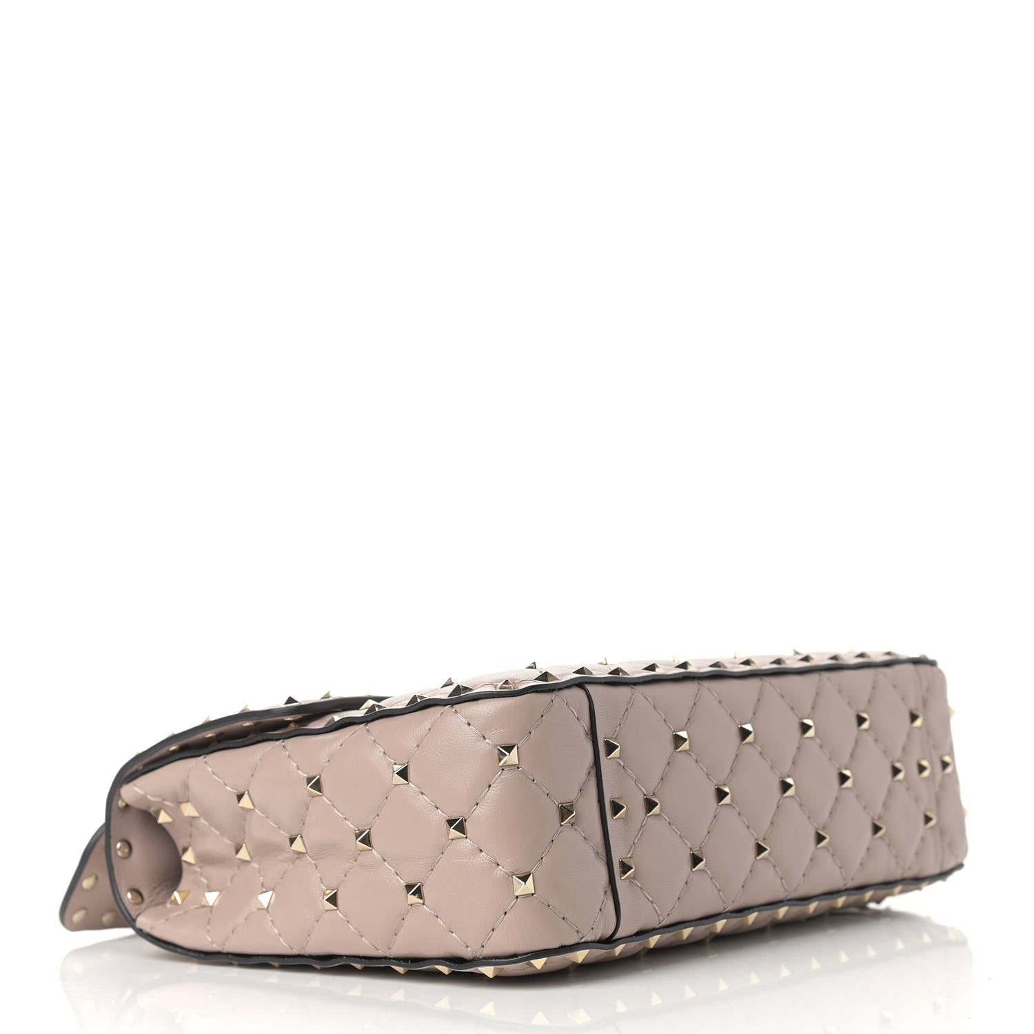 Valentino Garavani Lambskin Medium Rockstud Spike Shoulder Bag Poudre 4 of 8