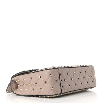 Valentino Garavani Lambskin Medium Rockstud Spike Shoulder Bag Poudre 4 of 8