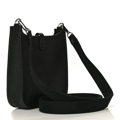 Hermes Taurillon Clemence Evelyne TPM Black 3 of 11