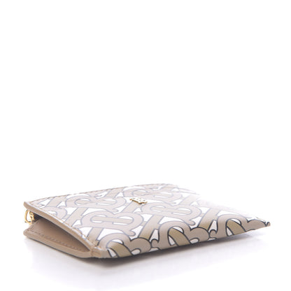 Burberry Calfskin Monogram Panola Coin Case Card Holder Beige 4 of 7