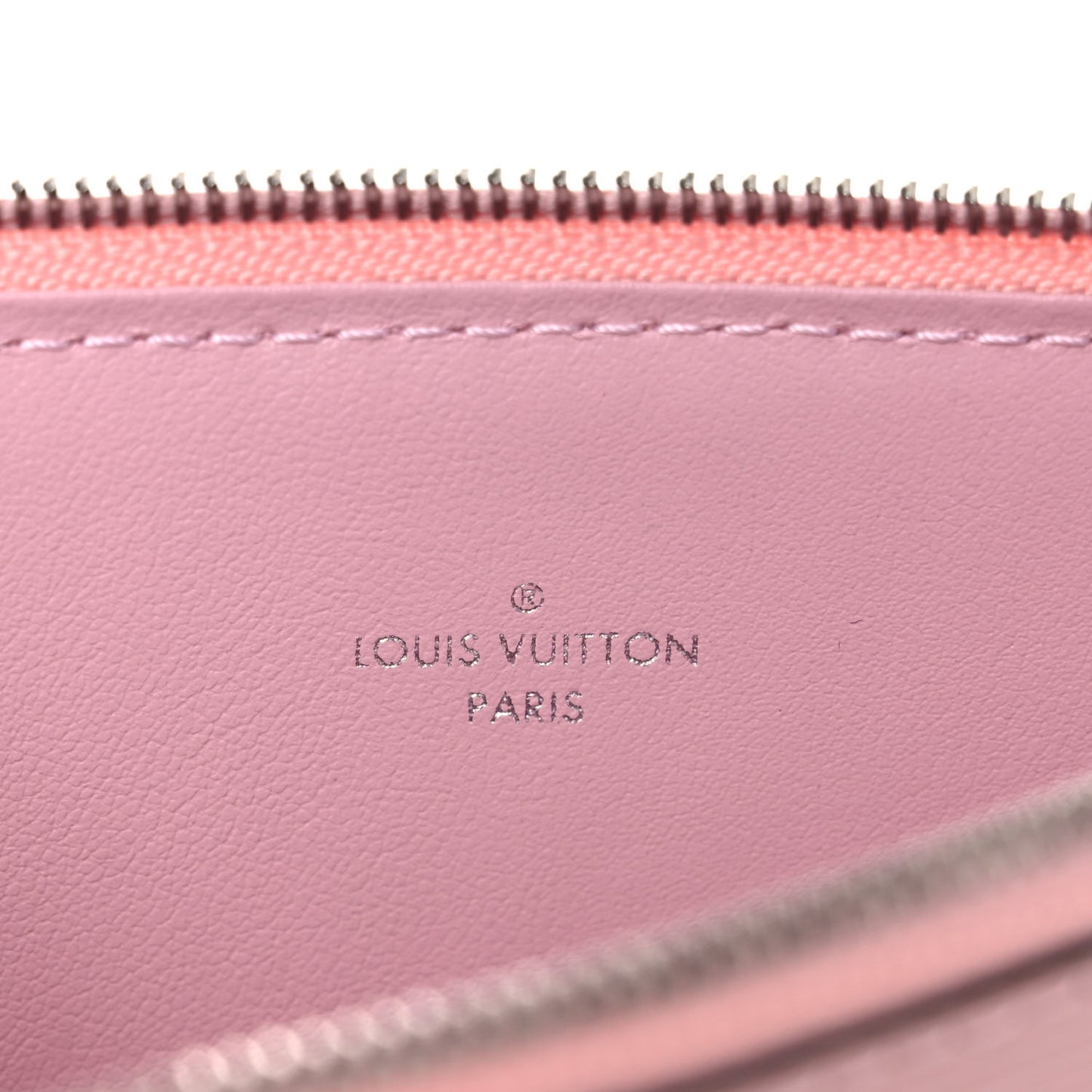 Epi Felicie Chain Wallet Zippered Insert Rose Ballerine
