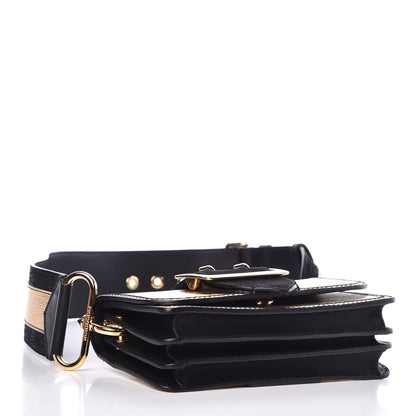 Burberry Metallic Calfskin Small Madison Buckle Bag Gold 4 of 10