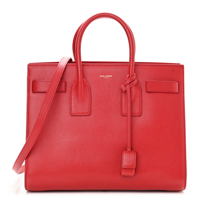 Saint Laurent Calfskin Small Sac De Jour Vermillion 1 of 11
