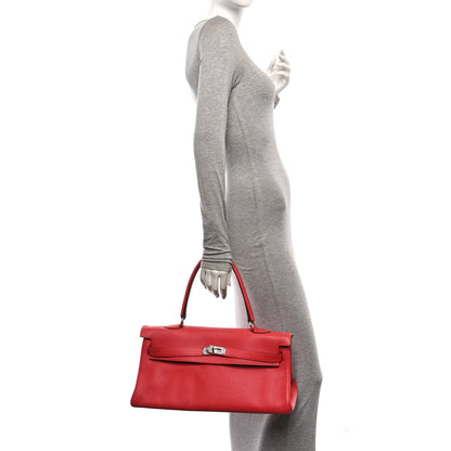 Hermes Taurillon Clemence Shoulder Kelly 42 Bougainvillea 2 of 10
