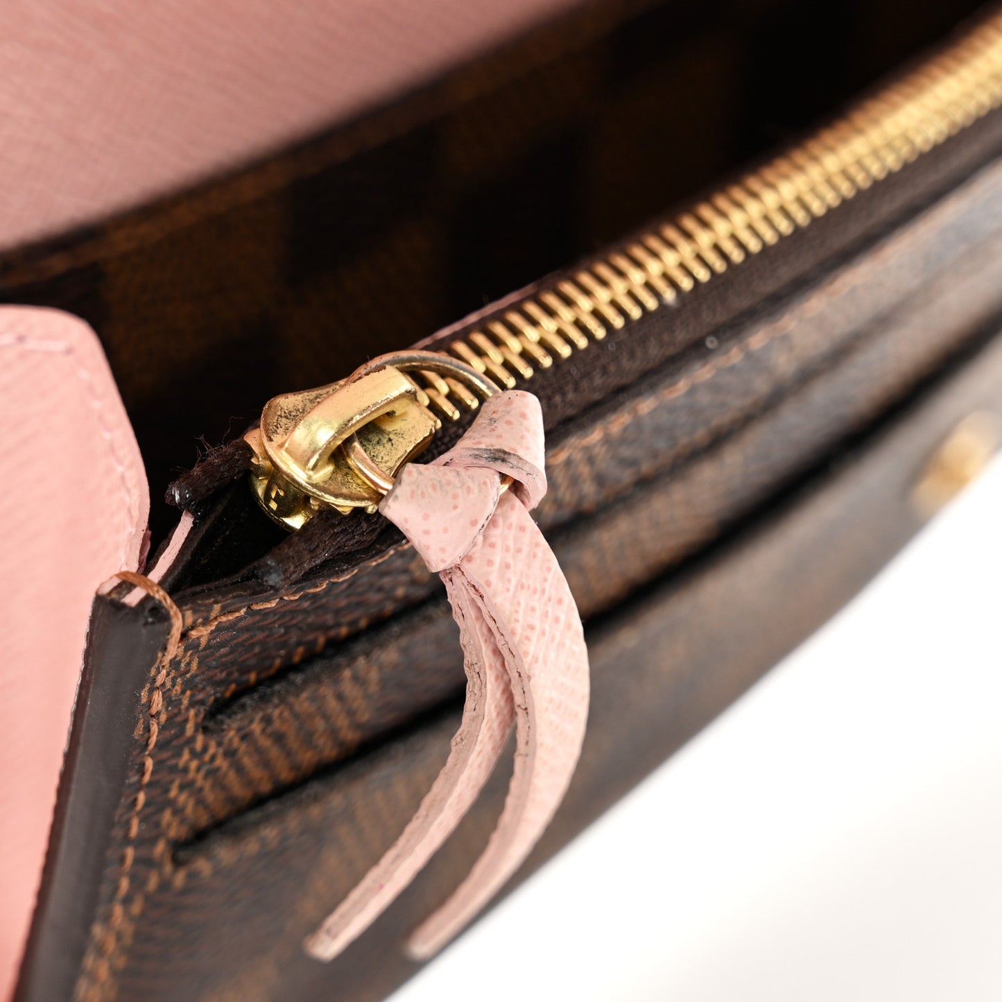 Damier Ebene Emilie Wallet Rose Ballerine