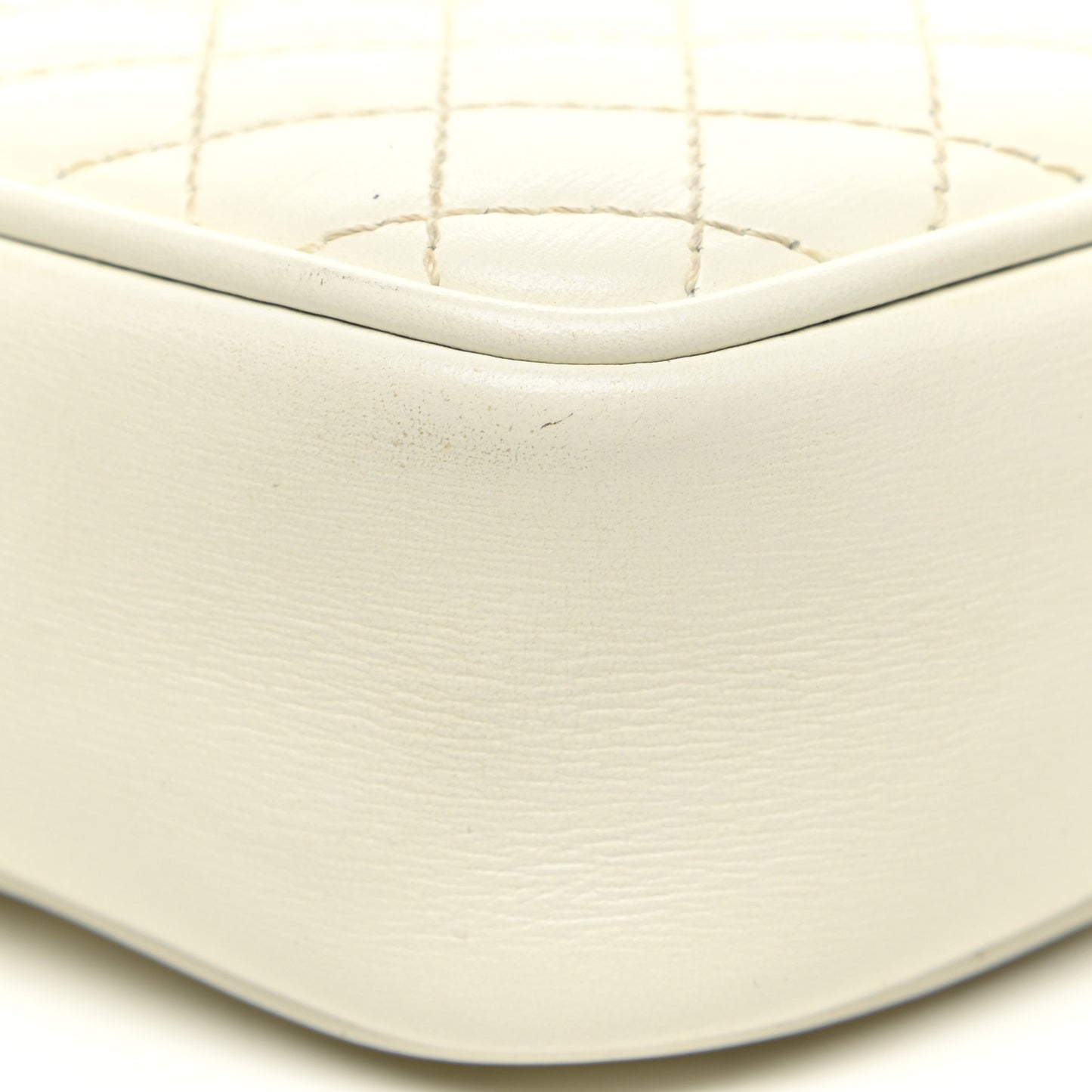 Calfskin Web Trapuntata Mini Shoulder Bag Off White