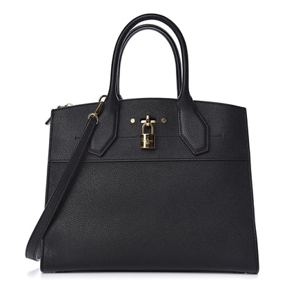 Louis Vuitton Taurillon City Steamer MM Black 1 of 9