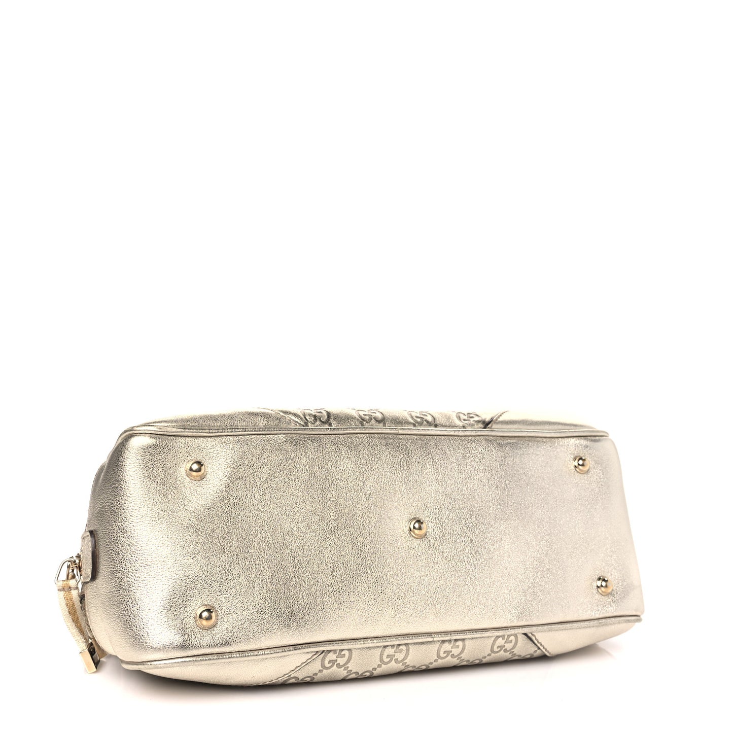Guccissima Small Capri Satchel Metallic Gold