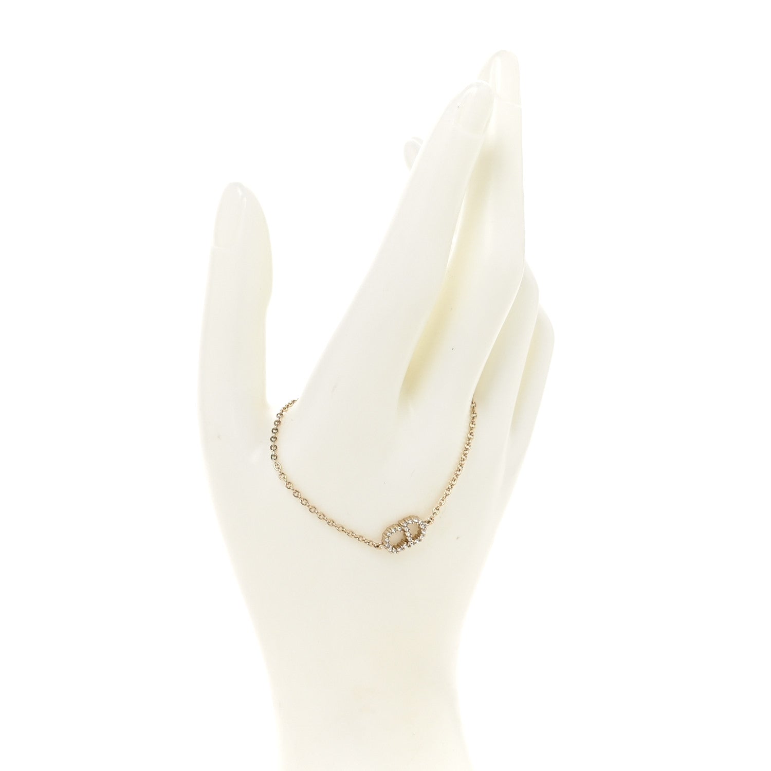 Christian Dior Metal Crystal Clair D Lune Bracelet Gold 2 of 5