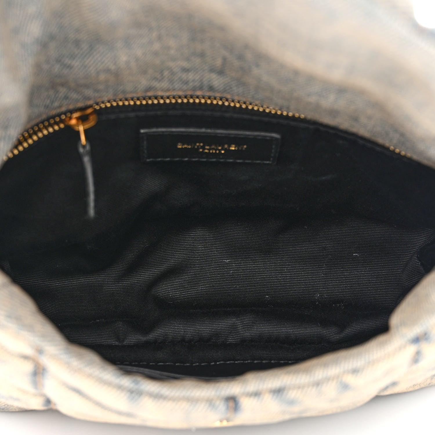 Saint Laurent Denim Quilted Toy Loulou Puffer Monogram Chain Satchel Blue Cinnamon 5 of 11
