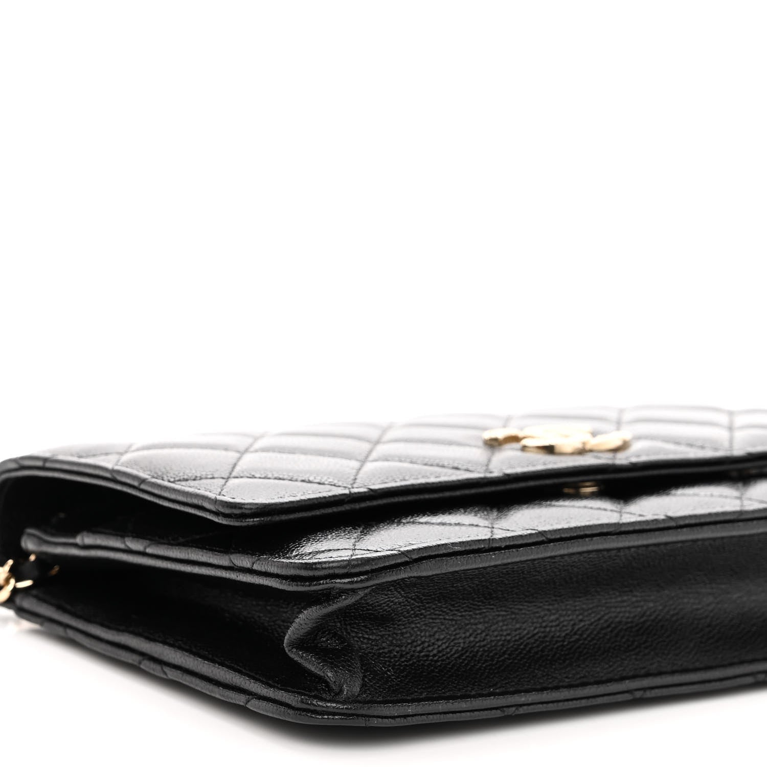 Chanel Caviar Quilted Studded CC Wallet on Chain WOC Black 10 of 12
