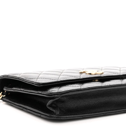 Chanel Caviar Quilted Studded CC Wallet on Chain WOC Black 10 of 12