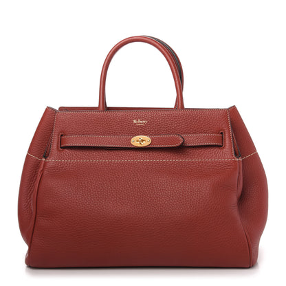 Mulberry Classic Grain Calfskin Belted Bayswater Tote Rust 1 of 10