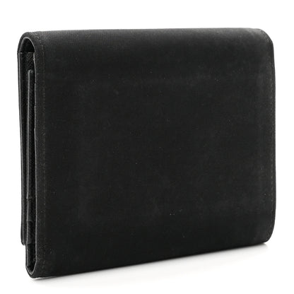 Prada Tessuto Nylon Saffiano Tri-Fold Compact Wallet Black 3 of 7