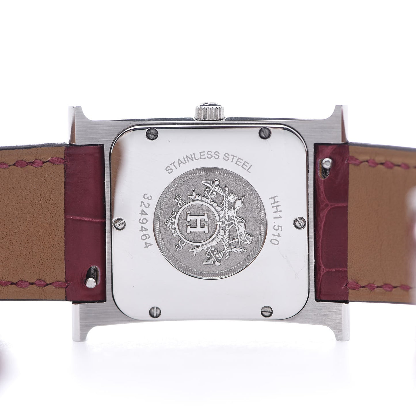 Stainless Steel Alligator Diamond Mother of Pearl 26mm Heure H Hour Quartz Watch Braise