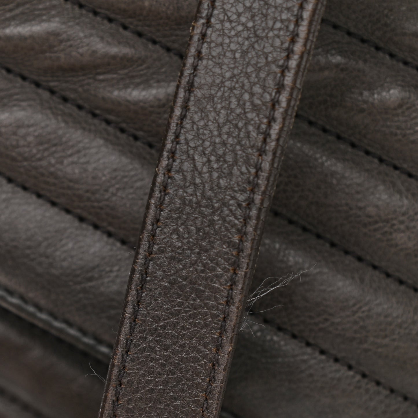 Sheepskin Matelasse Chevron Monogram Large College Satchel Dark Anthracite