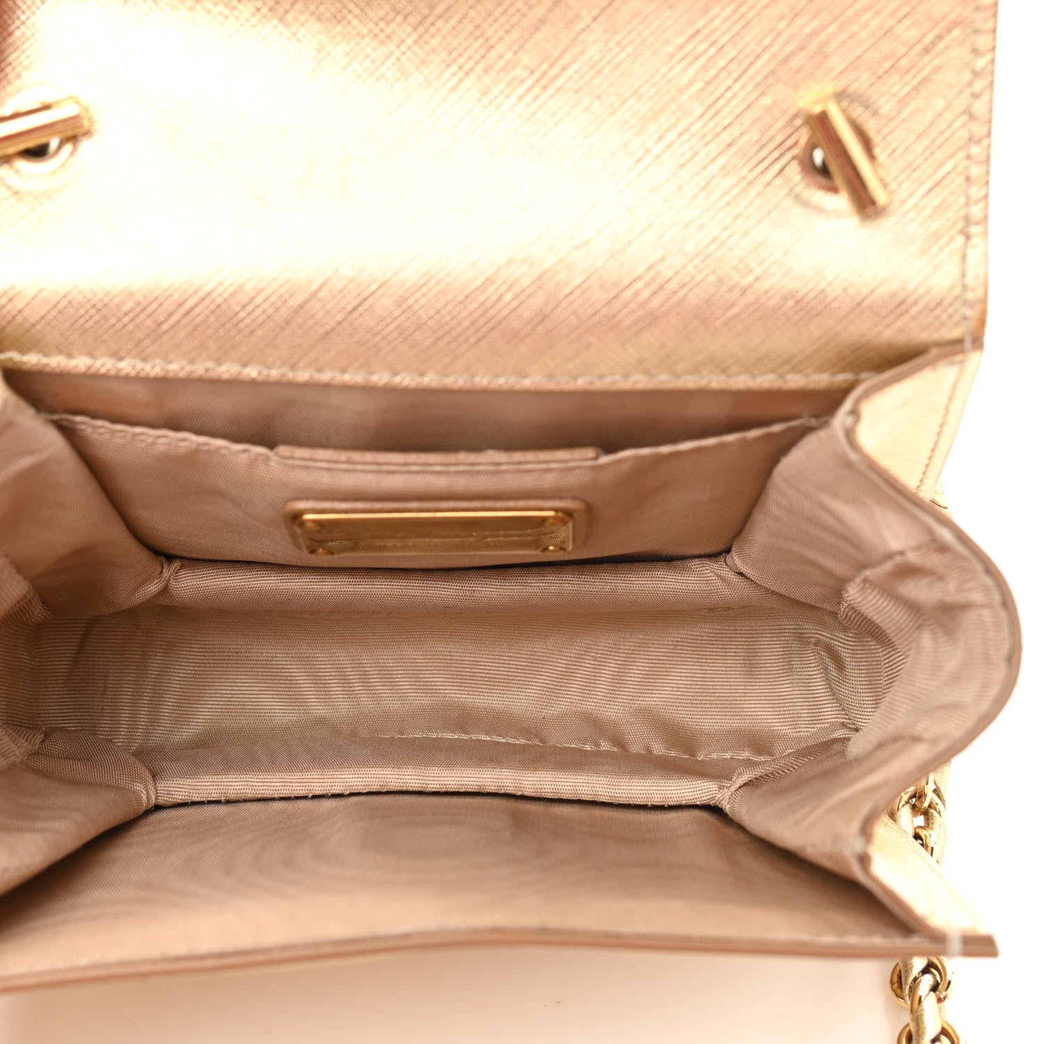 Salvatore Ferragamo Hammered Calfskin Mini Vara Bow Crossbody Bag Gold 5 of 17