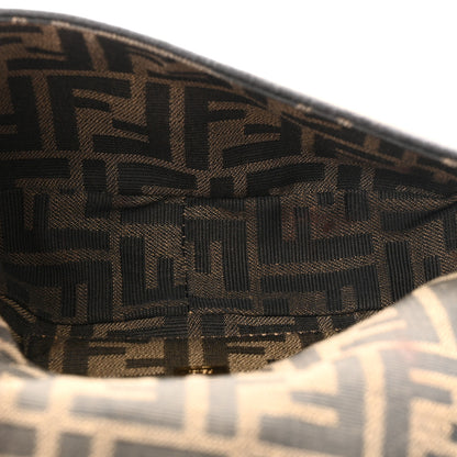 Fendi Fabric Jacquard FF 1974 Mini Baguette Tobacco Moro Black 5 of 11