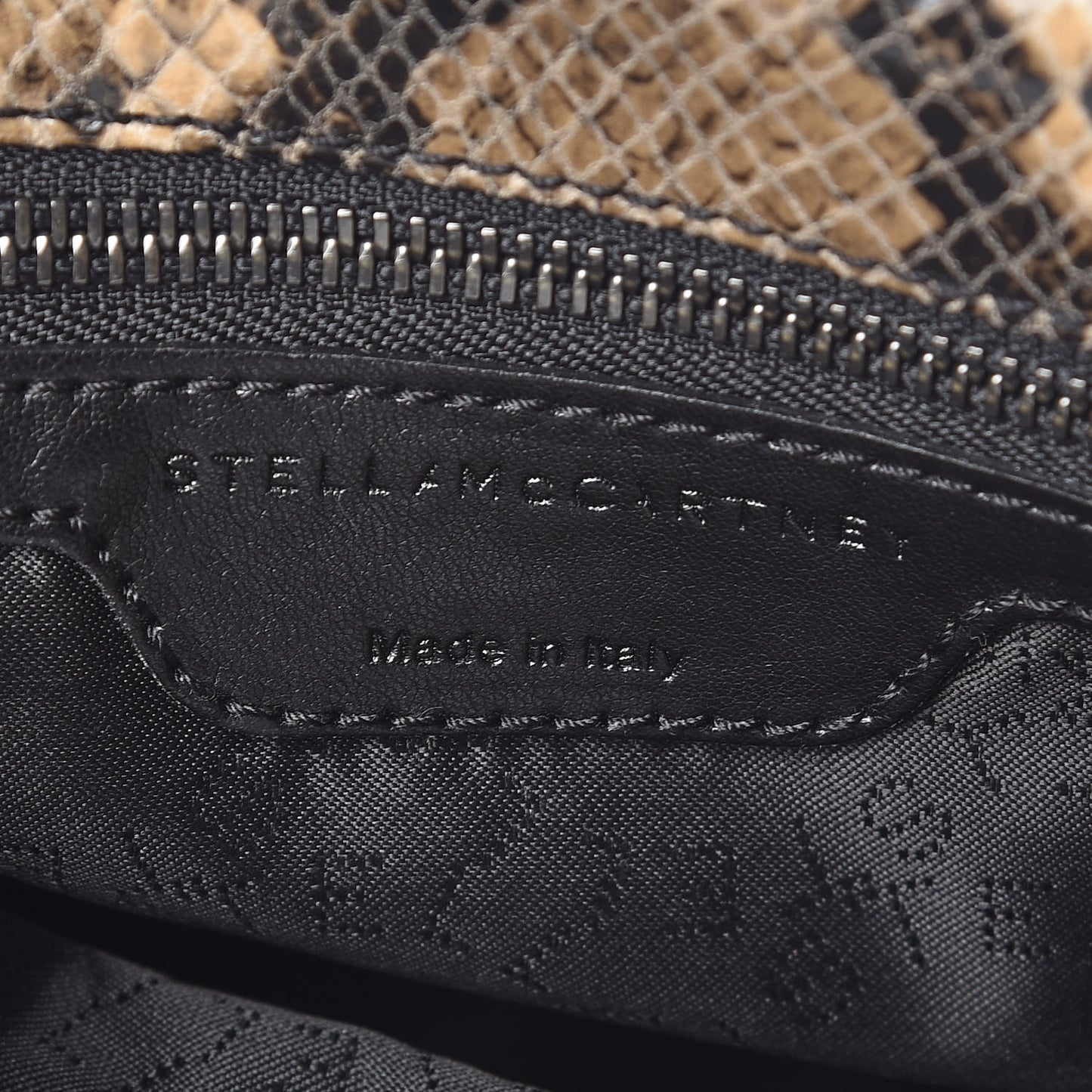 Eco Python Falabella Fold Over Tote Brown