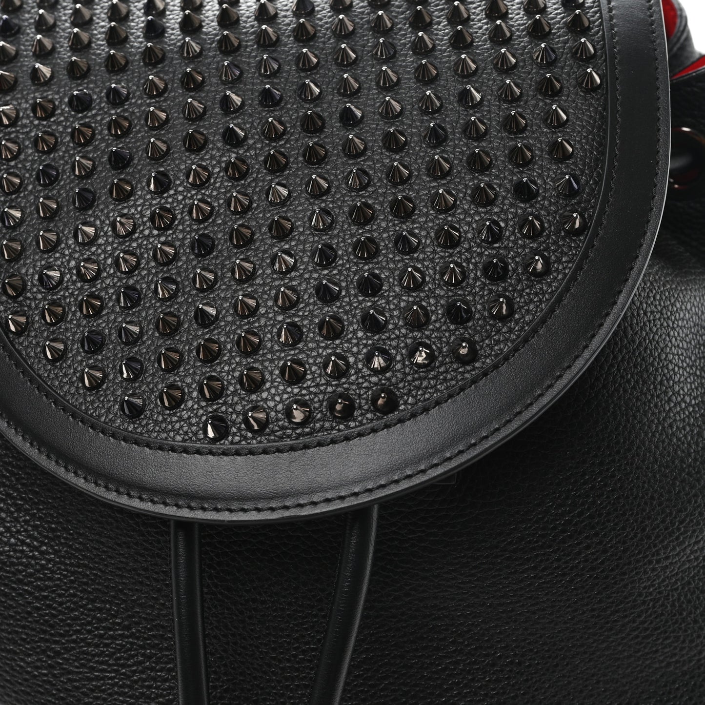 Calfskin Spiked Explorafunk Backpack Black