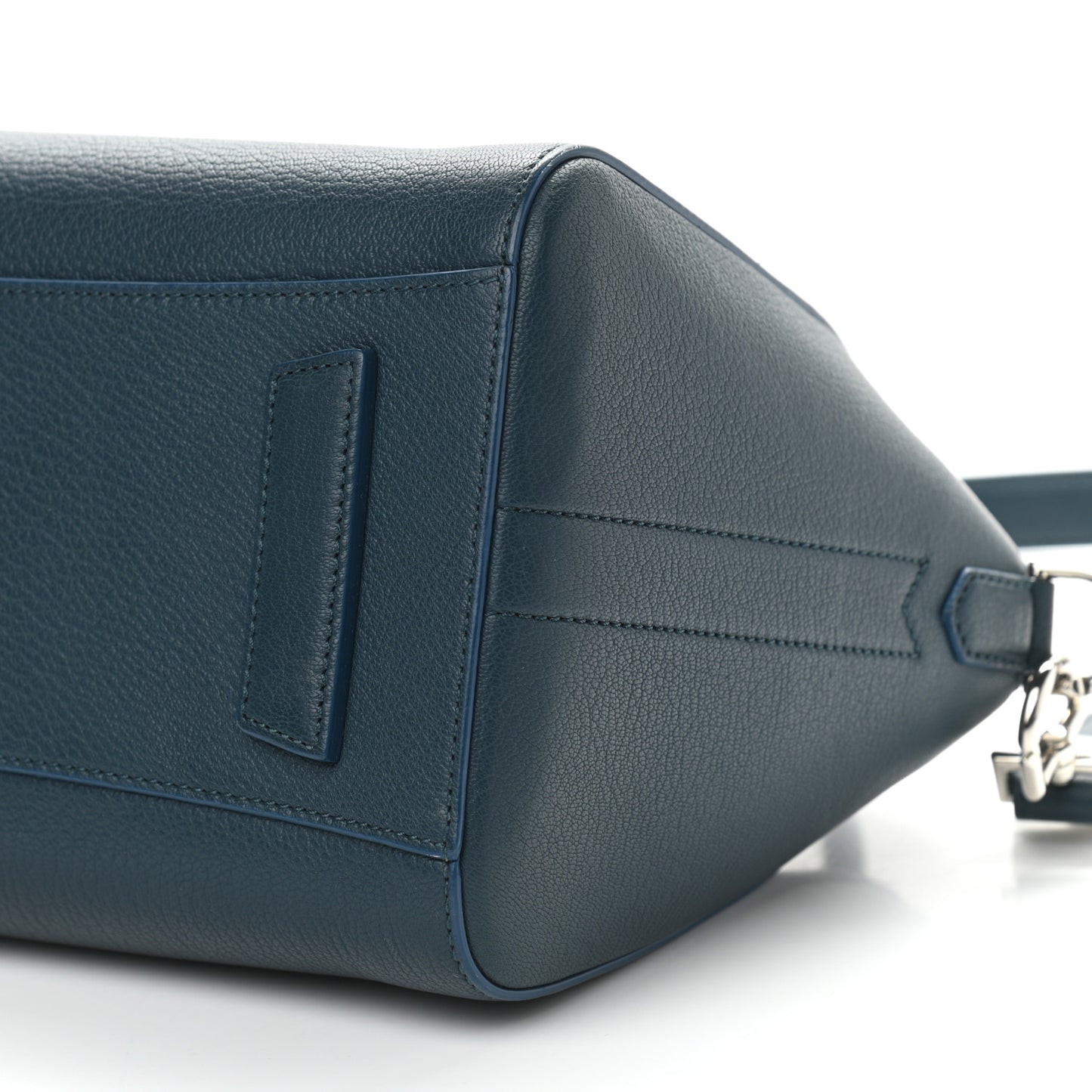 Sugar Goatskin Small Antigona Peacock Blue