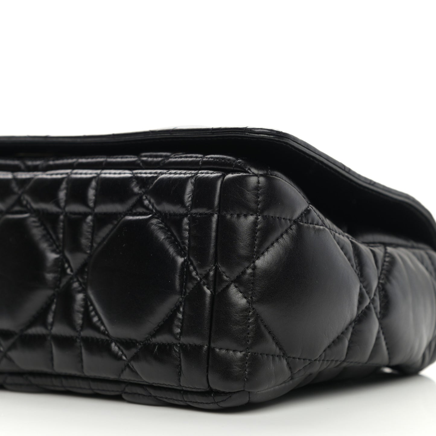Calfskin Macrocannage Medium Caro Bag Black