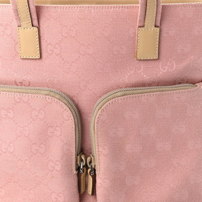 Gucci Monogram Double Pocket Tote Pink 10 of 12