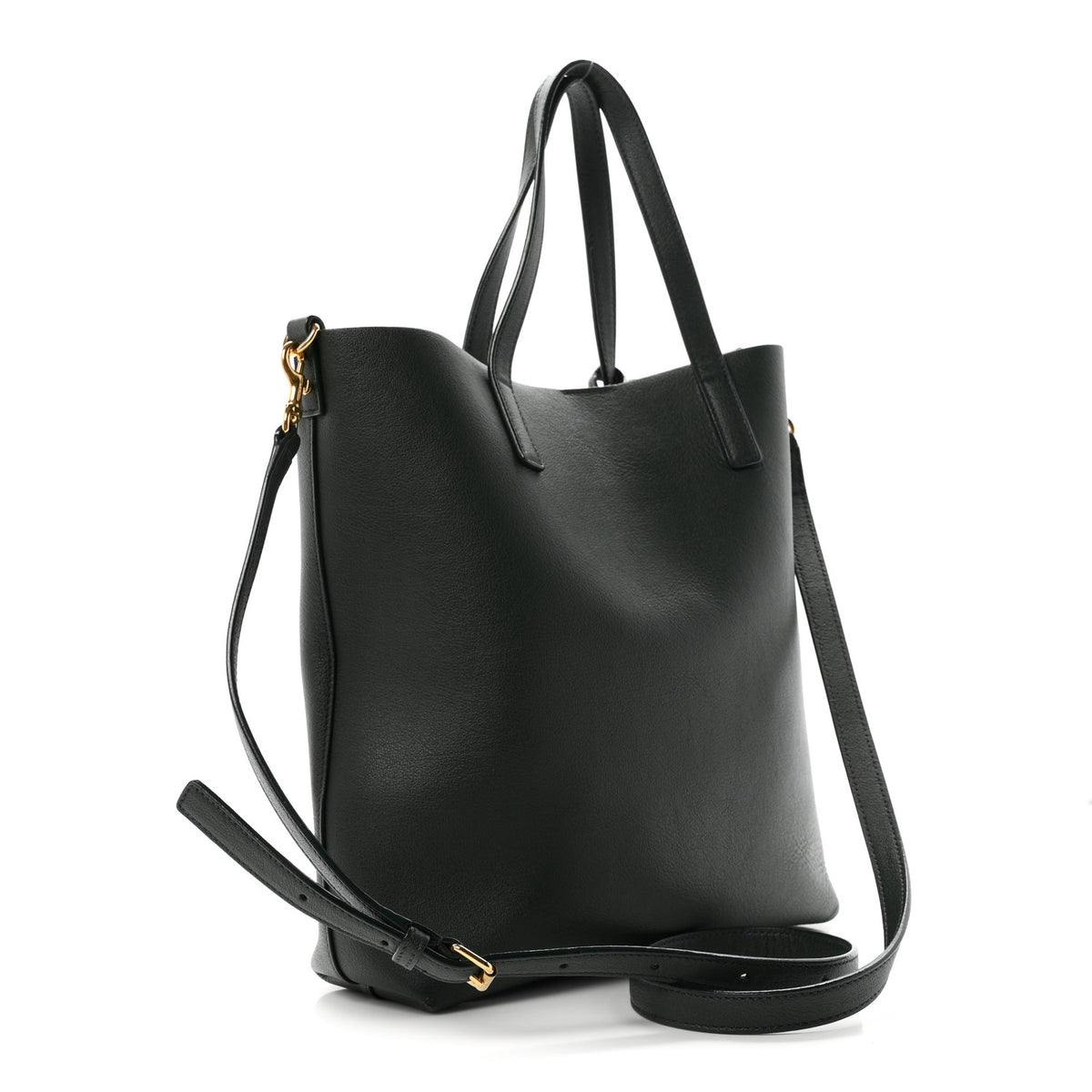 Saint Laurent Calfskin Toy Shopping Tote Vert Fonce 3 of 10