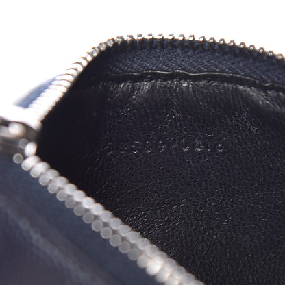 Saint Laurent Grained Calfskin 5 Fragments Zip Pouch Card Holder Deep Marine 7 of 10