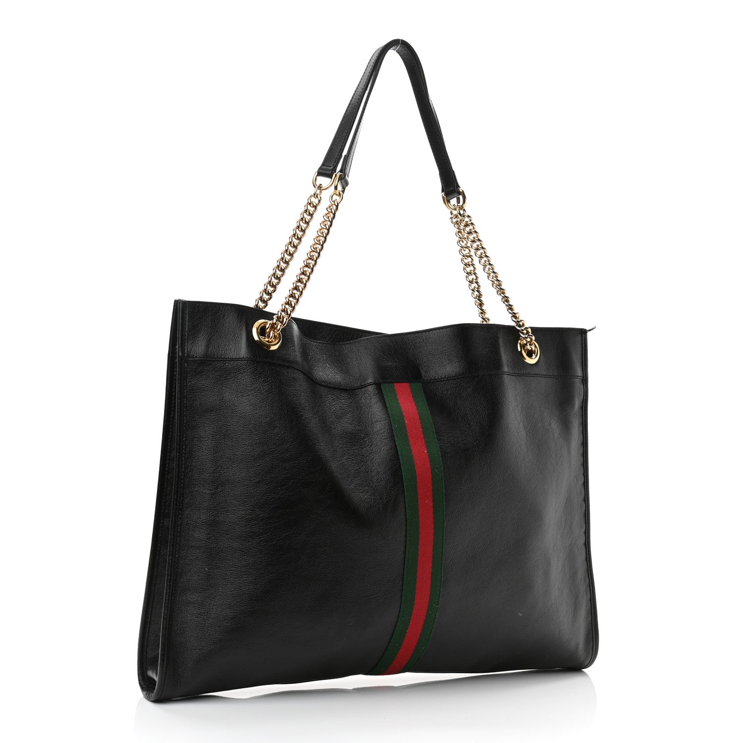 Gucci Calfskin Large Rajah Chain Tote Black 4 of 17