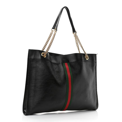 Gucci Calfskin Large Rajah Chain Tote Black 4 of 17