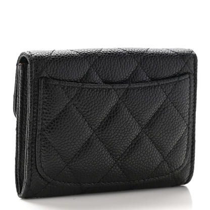 Chanel Caviar Quilted Flap Card Holder Wallet Black 3 of 7