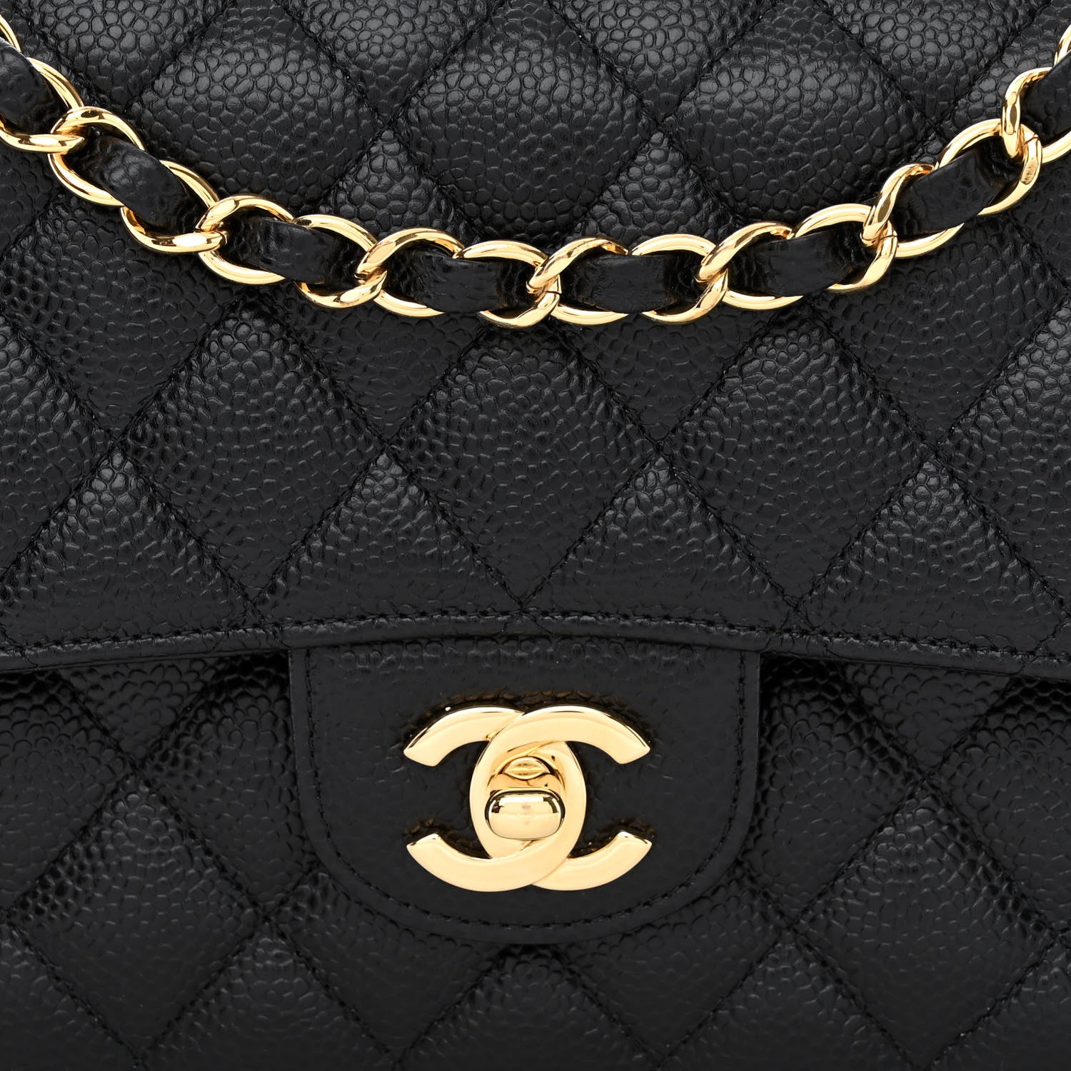 Chanel Caviar Quilted Medium Double Flap Black 8 of 11