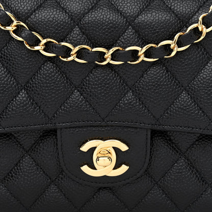 Chanel Caviar Quilted Medium Double Flap Black 8 of 11