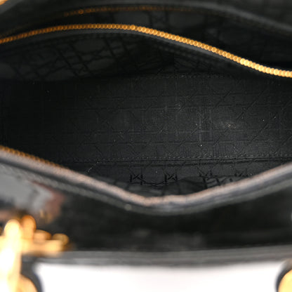 Christian Dior Patent Cannage Large Lady Dior Black 5 of 13