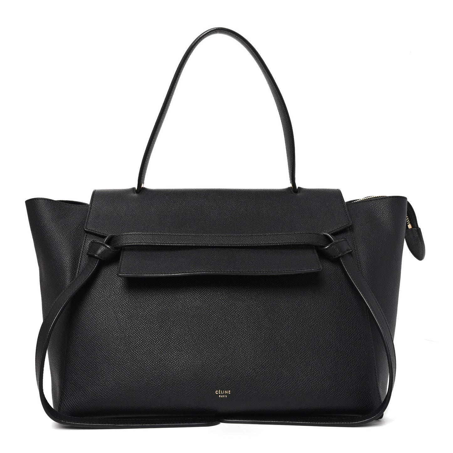 Grained Calfskin Small Belt Bag Black