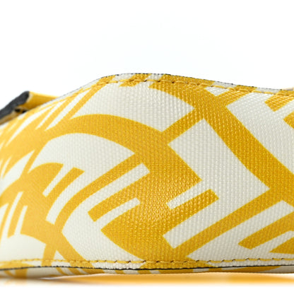 Fendi X SARAH COLEMAN Glazed Canvas Vitello King FF Vertigo Mini Baguette 1997 Mimosa White 9 of 11