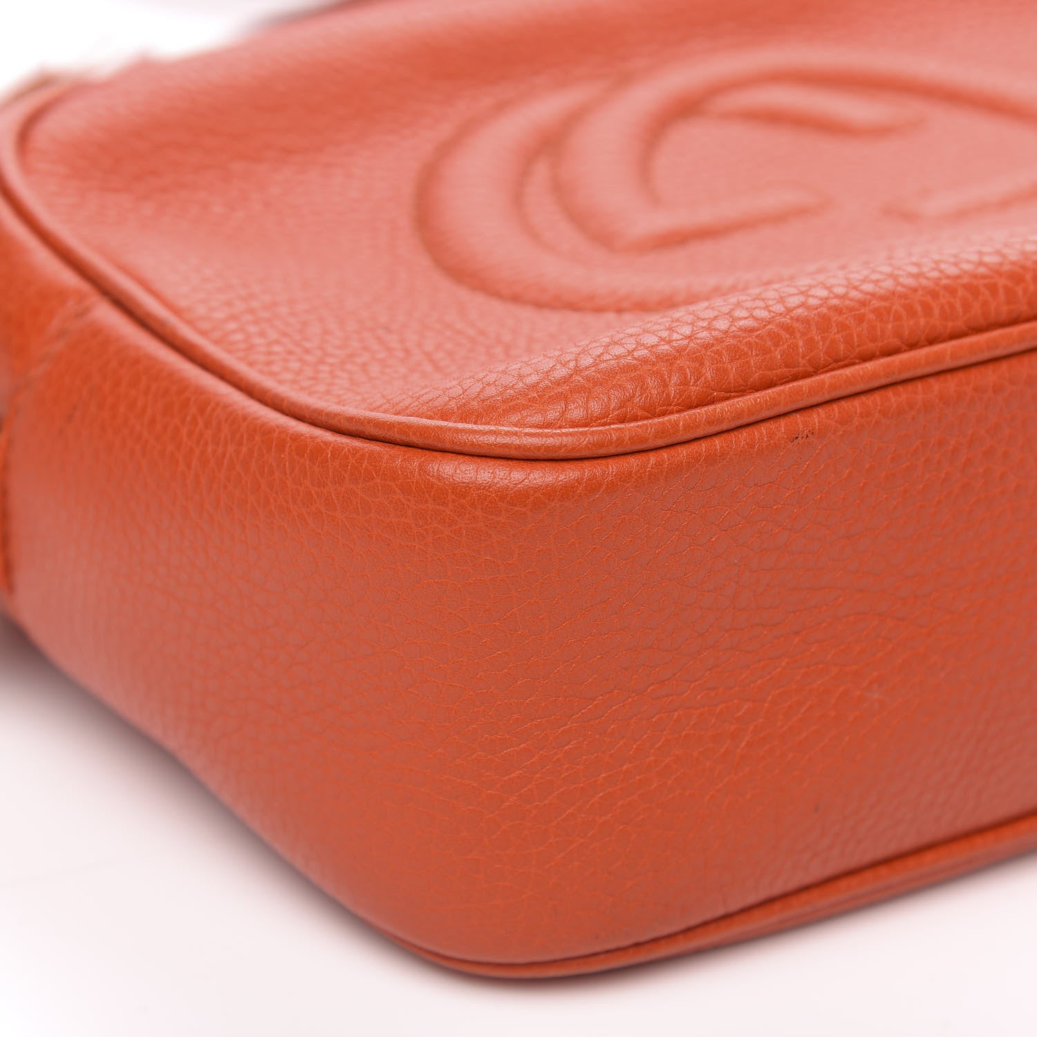 Gucci Pebbled Calfskin Small Soho Disco Bag Sun Orange 8 of 11